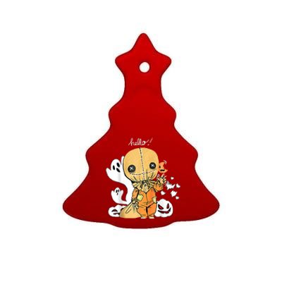 Trick Or Treat Funny Cute Sam Halloween 2022 Costume Ceramic Tree Ornament