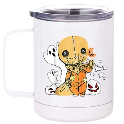 Trick Or Treat Funny Cute Sam Halloween 2022 Costume 12 oz Stainless Steel Tumbler Cup