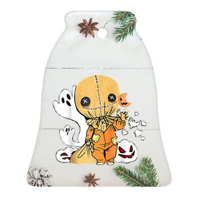 Trick Or Treat Funny Cute Sam Halloween 2022 Costume Ceramic Bell Ornament