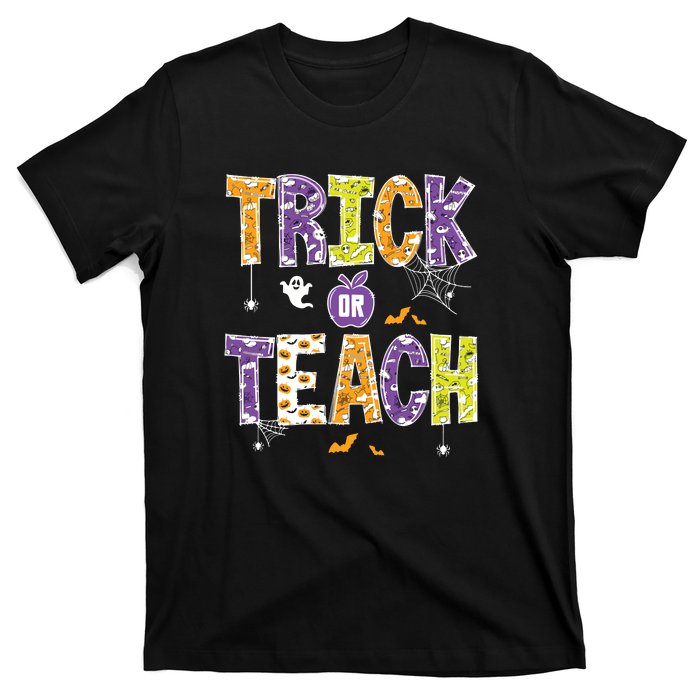 Trick Or Teach Retro Halloween T-Shirt