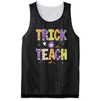 Trick Or Teach Retro Halloween Mesh Reversible Basketball Jersey Tank