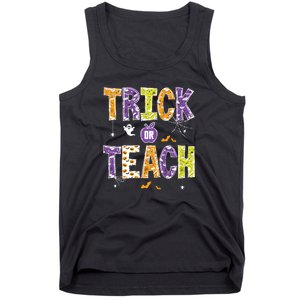 Trick Or Teach Retro Halloween Tank Top