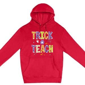 Trick Or Teach Retro Halloween Premium Pullover Hoodie