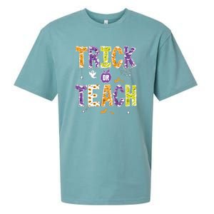 Trick Or Teach Retro Halloween Sueded Cloud Jersey T-Shirt