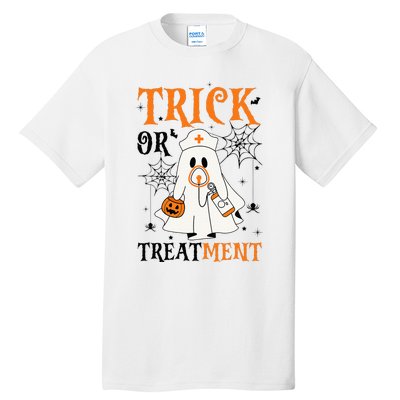 Trick Or Treatment Respiratory Therapist Nurse Halloween Tall T-Shirt