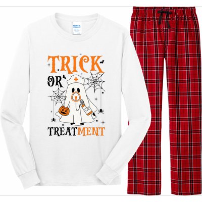 Trick Or Treatment Respiratory Therapist Nurse Halloween Long Sleeve Pajama Set