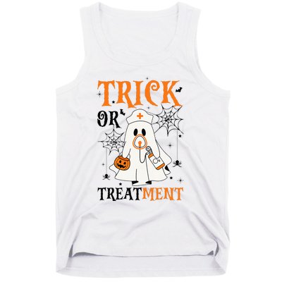 Trick Or Treatment Respiratory Therapist Nurse Halloween Tank Top