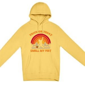 Trick Or Treat Smell My Feet Bigfoot Halloween Funny Premium Pullover Hoodie