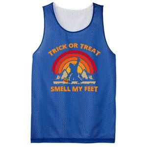 Trick Or Treat Smell My Feet Bigfoot Halloween Funny Mesh Reversible Basketball Jersey Tank