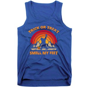 Trick Or Treat Smell My Feet Bigfoot Halloween Funny Tank Top