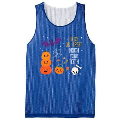 Trick Or Treat Brush Your Teeth Dentist Meaningful Gift Mesh Reversible Basketball Jersey Tank