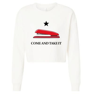 Traces Of Texas Come And Take It Cropped Pullover Crew