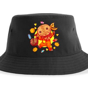 Trick Or Treat Cute Sam Funny Halloween 2024 Sustainable Bucket Hat