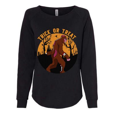 Trick Or Treat Last Minute Bigfoot Halloween Costume Gift Womens California Wash Sweatshirt