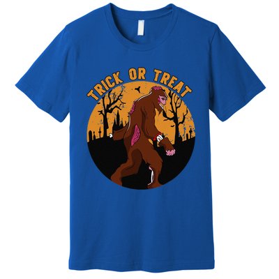 Trick Or Treat Last Minute Bigfoot Halloween Costume Gift Premium T-Shirt