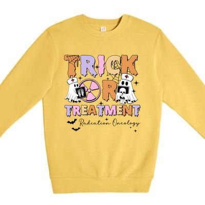 Trick Or Treatment Radiation Oncology Halloween Premium Crewneck Sweatshirt