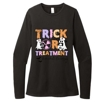 Trick Or Treatment Radiation Oncology Halloween Womens CVC Long Sleeve Shirt