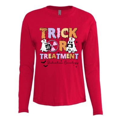 Trick Or Treatment Radiation Oncology Halloween Womens Cotton Relaxed Long Sleeve T-Shirt