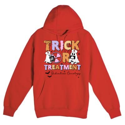 Trick Or Treatment Radiation Oncology Halloween Premium Pullover Hoodie