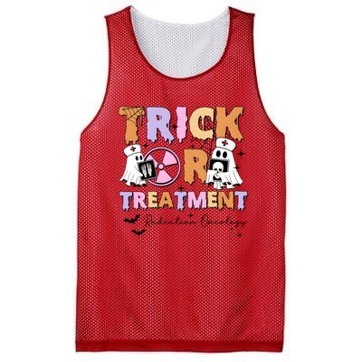 Trick Or Treatment Radiation Oncology Halloween Mesh Reversible Basketball Jersey Tank