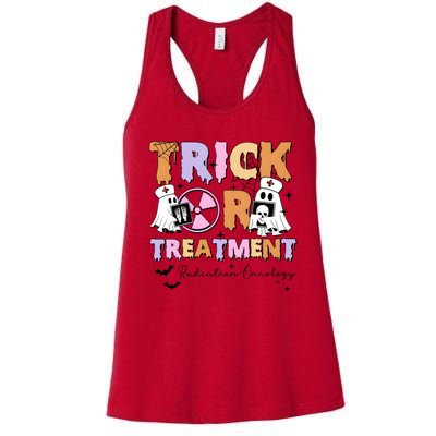 Trick Or Treatment Radiation Oncology Halloween Women's Racerback Tank