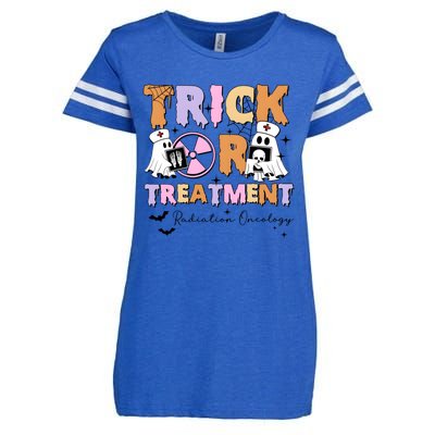 Trick Or Treatment Radiation Oncology Halloween Enza Ladies Jersey Football T-Shirt