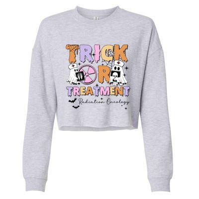 Trick Or Treatment Radiation Oncology Halloween Cropped Pullover Crew