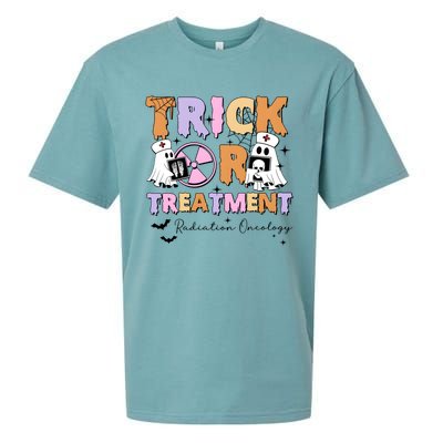 Trick Or Treatment Radiation Oncology Halloween Sueded Cloud Jersey T-Shirt