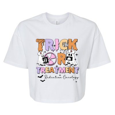 Trick Or Treatment Radiation Oncology Halloween Bella+Canvas Jersey Crop Tee