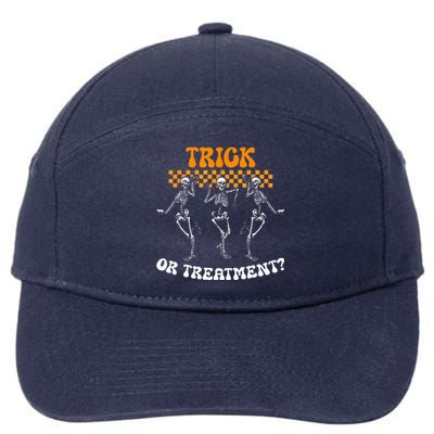 Trick Or Treatment Physical Therapy Skeleton PT Halloween 7-Panel Snapback Hat