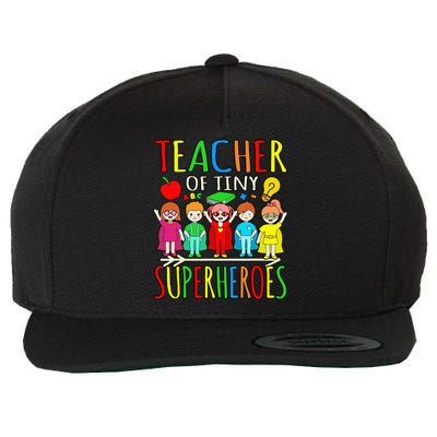 Teacher Of Tiny Superheroes First Day Back To School Graphic Wool Snapback Cap