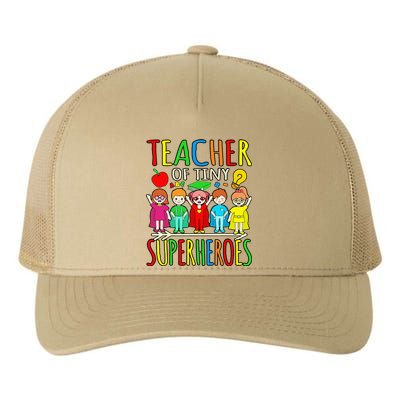 Teacher Of Tiny Superheroes First Day Back To School Graphic Yupoong Adult 5-Panel Trucker Hat