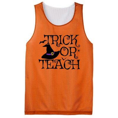 Trick Or Teach Funny Halloween Teacher Costume Humor Gift Mesh Reversible Basketball Jersey Tank