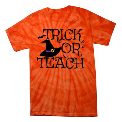 Trick Or Teach Funny Halloween Teacher Costume Humor Gift Tie-Dye T-Shirt