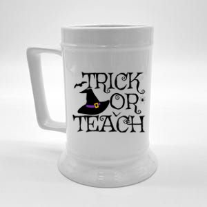 Trick Or Teach Funny Halloween Teacher Costume Humor Gift Beer Stein