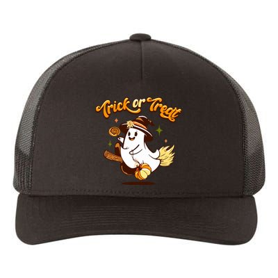 Trick Or Treat Witchy Cute Ghost For Halloween Thankgiving Gift Yupoong Adult 5-Panel Trucker Hat