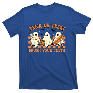 Trick Or Treat Brush Your Teeth Halloween Spooky Dental Assi Gift T-Shirt