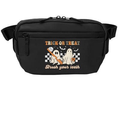 Trick Or Treat Brush Your Teeth Retro Halloween Dentist Gift Crossbody Pack