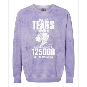 Trail Of Tears The Deadly Journey Of Native American Colorblast Crewneck Sweatshirt