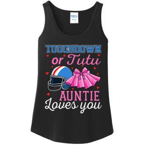 Touchdown Or Tutu Auntie Loves You Football Baby Shower Ladies Essential Tank