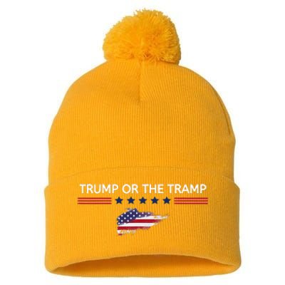 Trump Or The Tramp 2024 Vote Vance 2024 Pom Pom 12in Knit Beanie