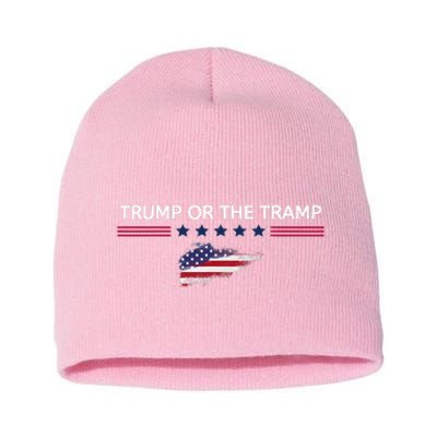 Trump Or The Tramp 2024 Vote Vance 2024 Short Acrylic Beanie