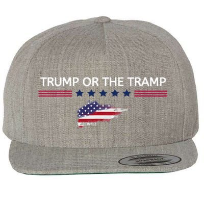 Trump Or The Tramp 2024 Vote Vance 2024 Wool Snapback Cap