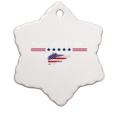 Trump Or The Tramp 2024 Vote Vance 2024 Ceramic Star Ornament