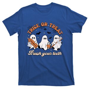 Trick Or Treat Brush Your Teeth Scary Groovy Halloween Gift T-Shirt