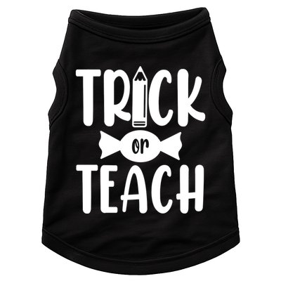 Trick Or Teach Halloween Teacher Doggie Tank