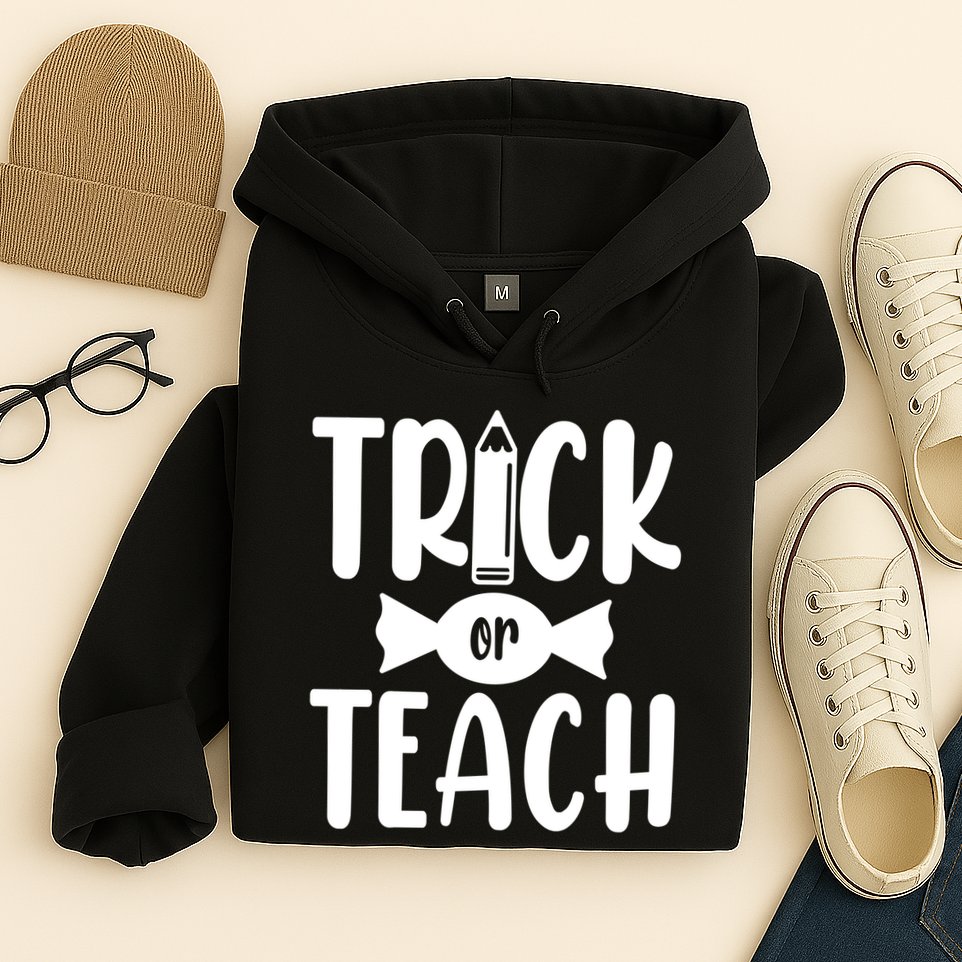 Trick Or Teach Halloween Teacher Hoodie