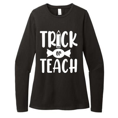 Trick Or Teach Halloween Teacher Womens CVC Long Sleeve Shirt