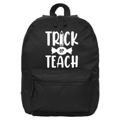 Trick Or Teach Halloween Teacher 16 in Basic Backpack