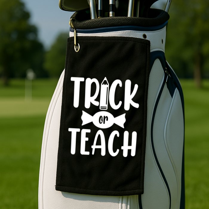 Trick Or Teach Halloween Teacher Golf Towel